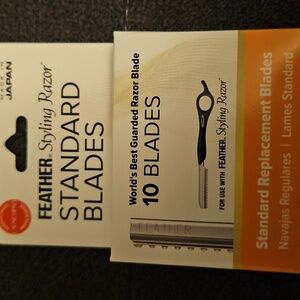 Feather Styling Razor Standard Guarded Replacement Blades Beauty Set of 10. NWOT